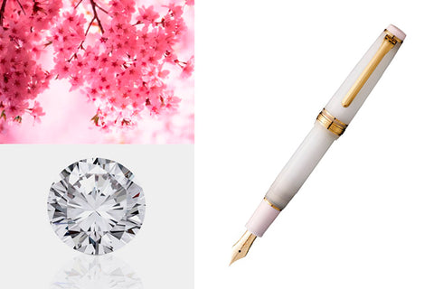 誕生石×誕生花の万年筆　４月