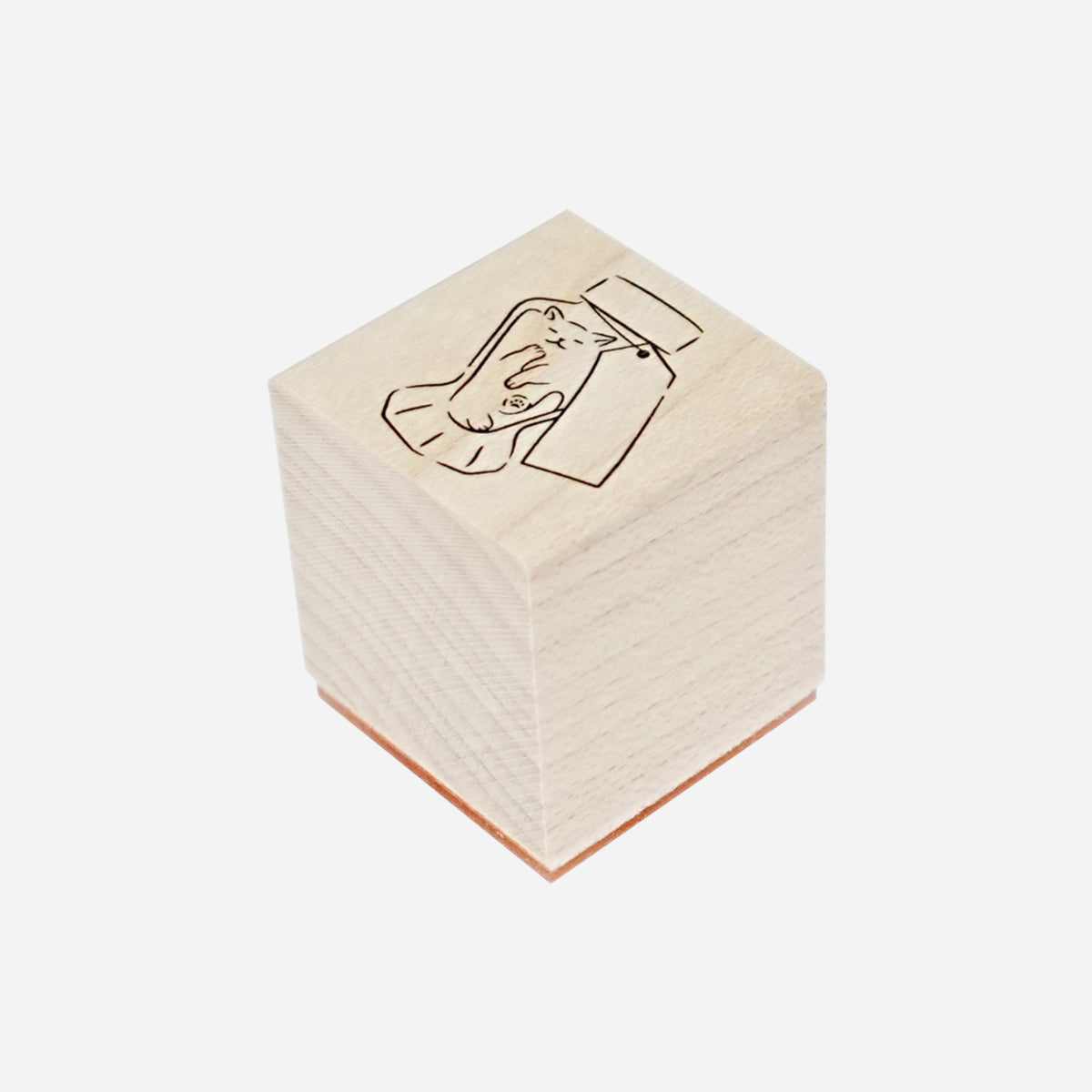 スタンプ インク瓶とろけねこ（印面サイズ 20×20㎜）