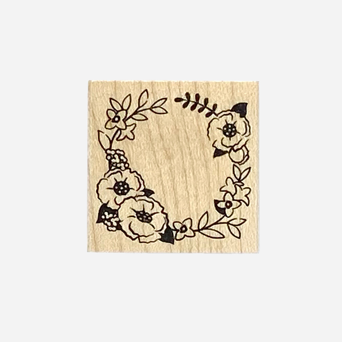 スタンプ リース フラワー（印面サイズ 30×30㎜）