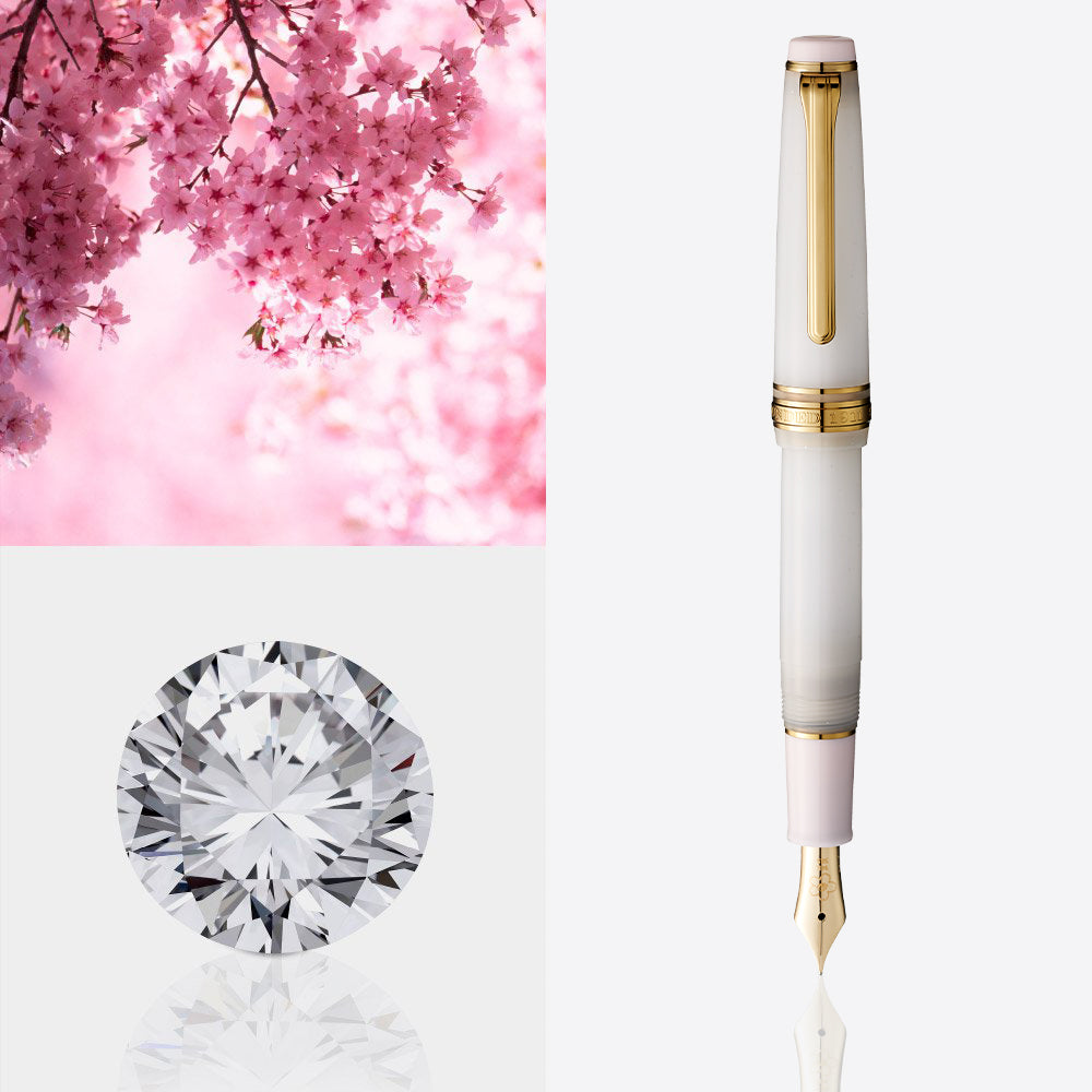 誕生石･誕生花 万年筆 4月 さくら ダイヤモンド